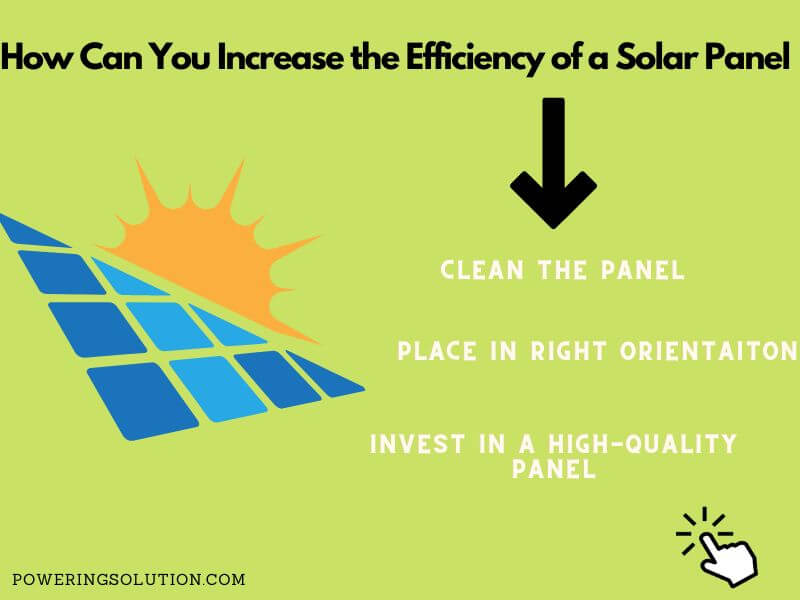 how can you increase the efficiency of a solar panel