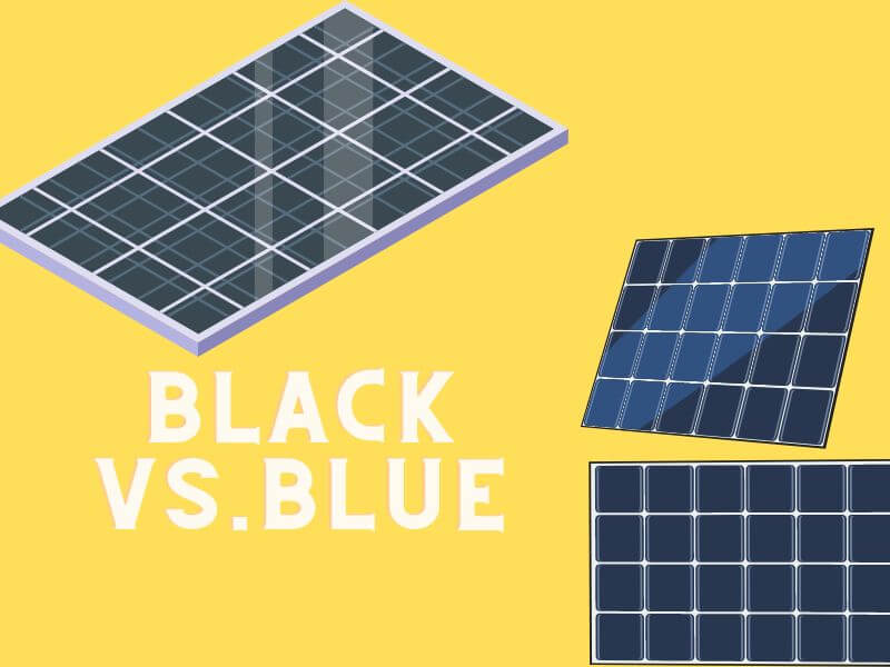 why are solar panels blue, not black