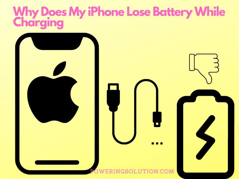 why does my iphone lose battery while charging
