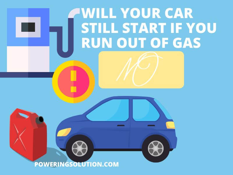 will your car still start if you run out of gas