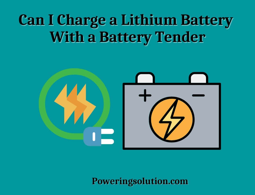 can i charge a lithium battery with a battery tender