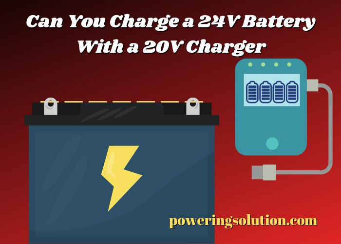 can you charge a 24v battery with a 20v charger