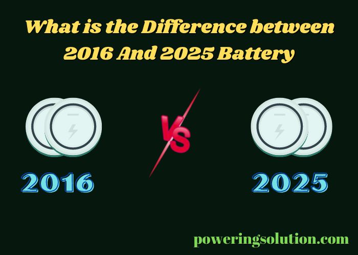 what is the difference between 2016 and 2025 battery