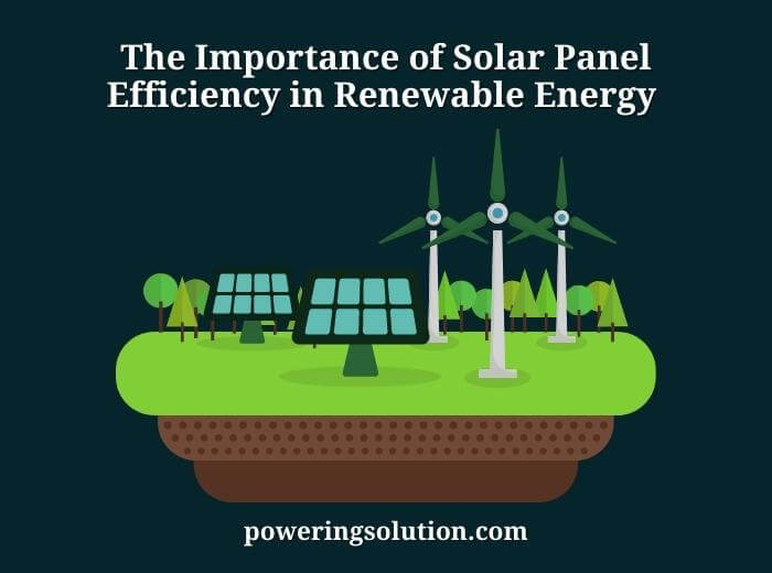 the importance of solar panel efficiency in renewable energy