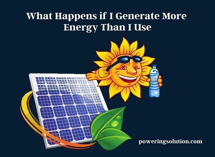 what happens if i generate more energy than i use