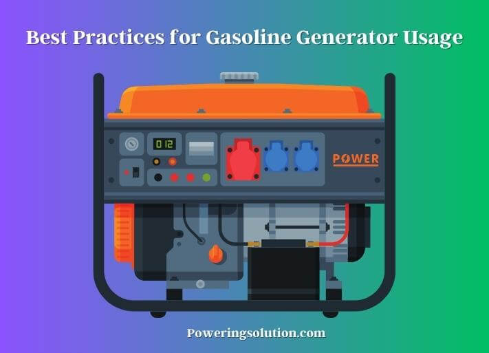 best practices for gasoline generator usage