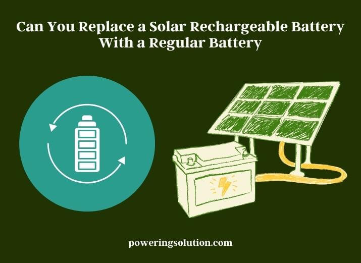 can you replace a solar rechargeable battery with a regular battery