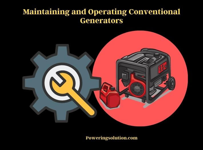 maintaining and operating conventional generators