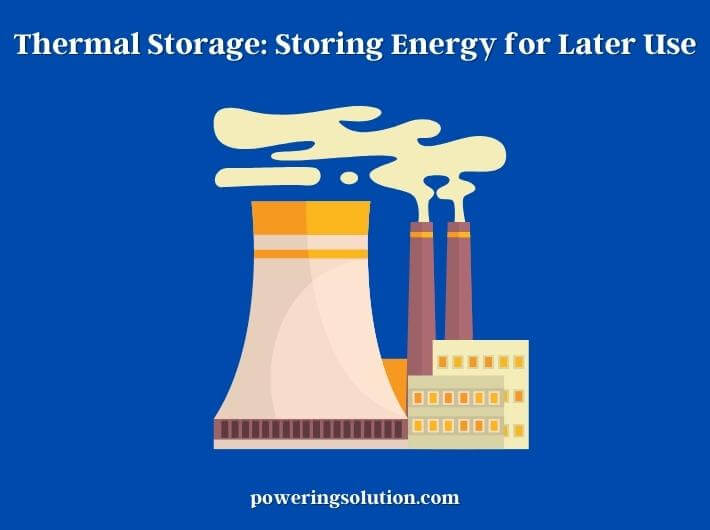 thermal storage storing energy for later use