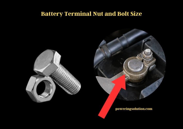 battery terminal nut and bolt size