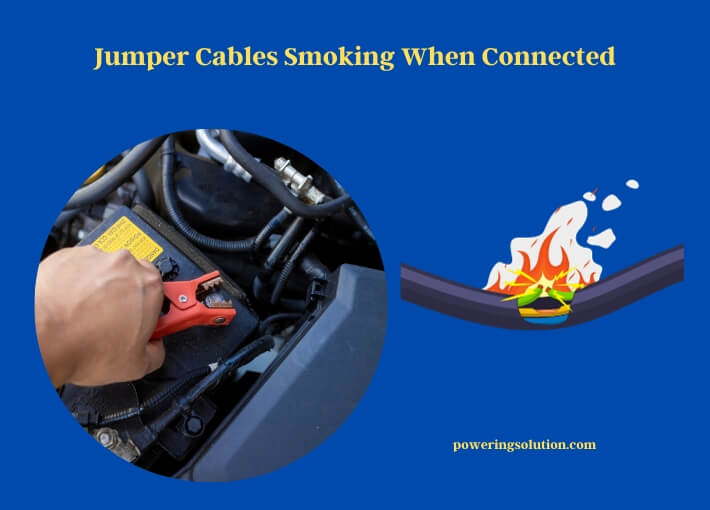 jumper cables smoking when connected