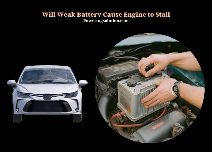 will weak battery cause engine to stall