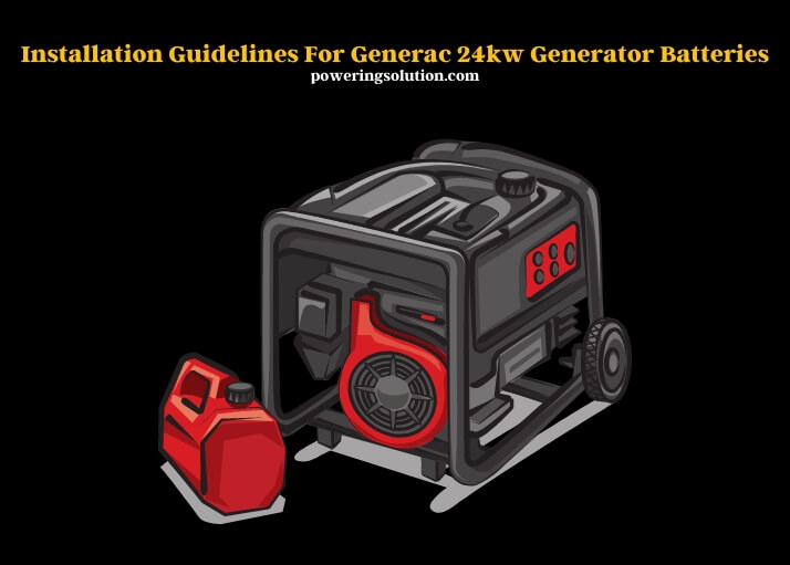 installation guidelines for generac 24kw generator batteries