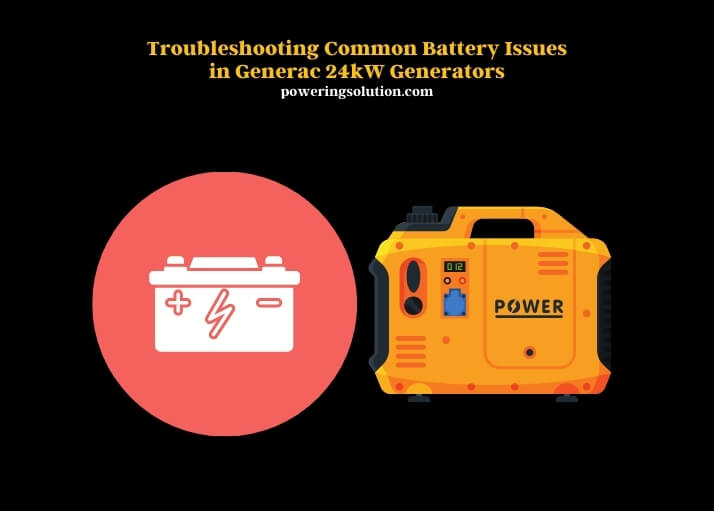 troubleshooting common battery issues in generac 24kw generators