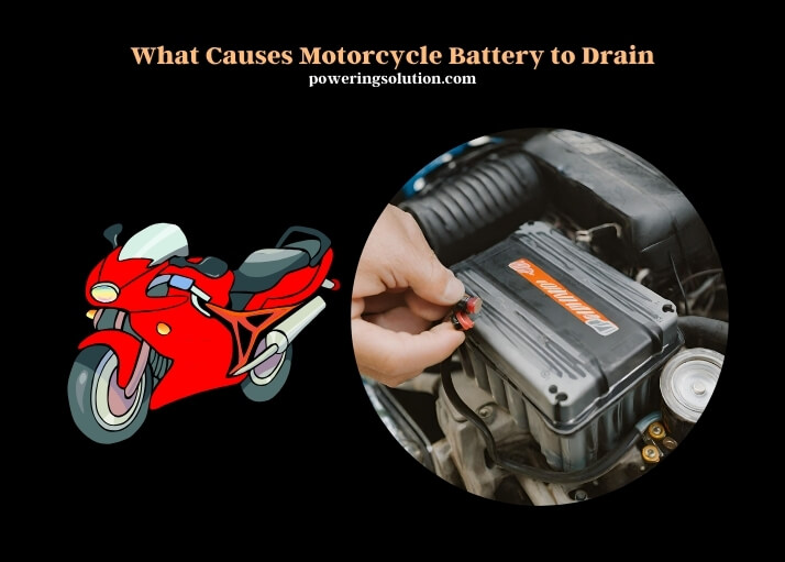 what causes motorcycle battery to drain