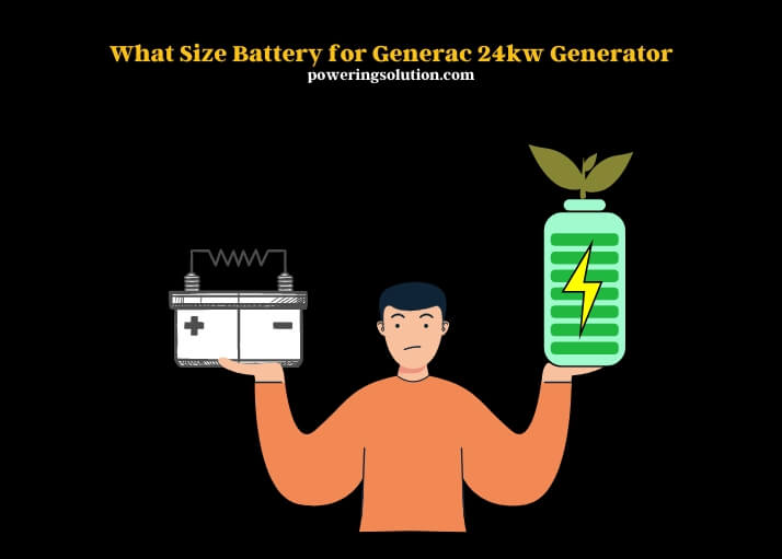 what size battery for generac 24kw generator